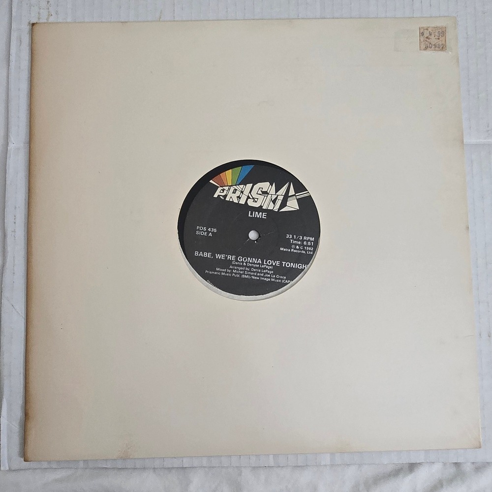 Lime Babe Were Gonna Love Tonight 12 Inch Vinyl 1982 Prism Records Disco Synth
